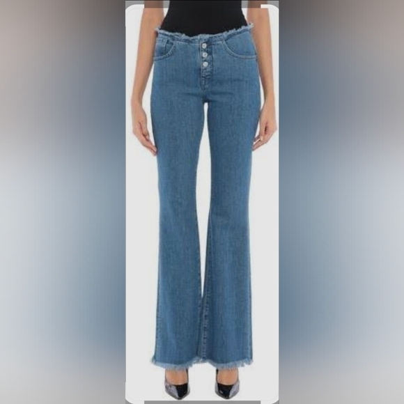 Marques Almeida Denim - Marques Almeida Fringe Top Bell Bottoms Size 8